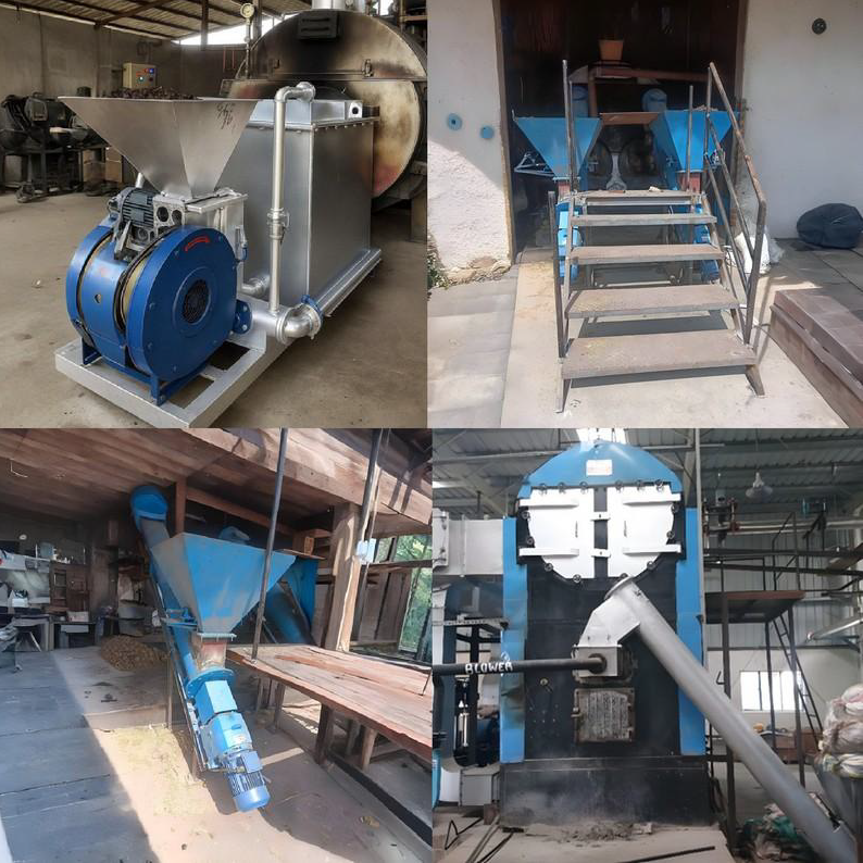 Automatic biomass fuel feeding system